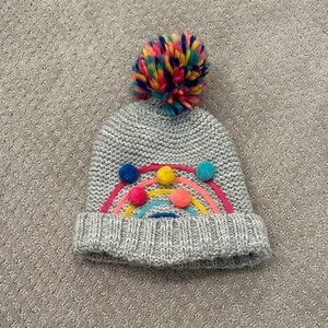 Cat & Jack Pom-Pom Rainbow Snow Hat, OS